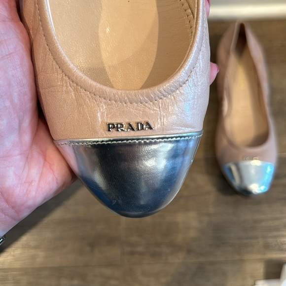 Prada Cap Toe Flat - size 11 (41) like new with box - Picture 2 of 8